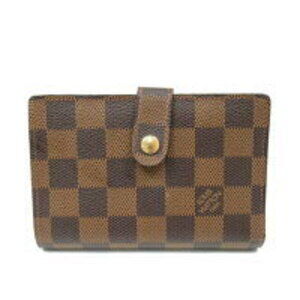 Louis Vuitton Porte Monnaie Wallet Viennois Damier Ebene Brown